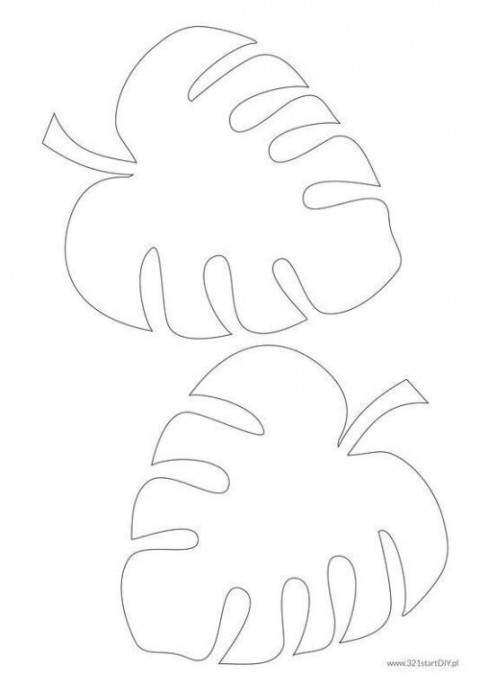 Вышиваем листик монстеры