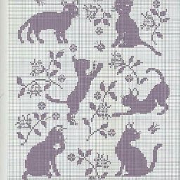 Быстрая вышивка с котиками