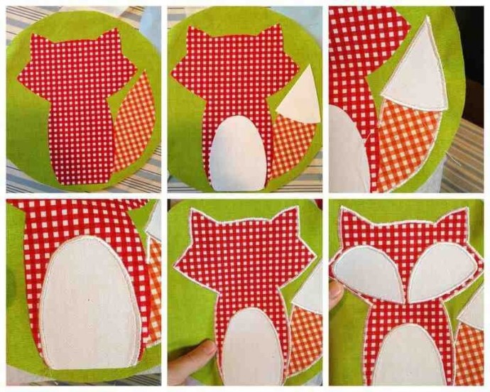 Подушка с аппликацией