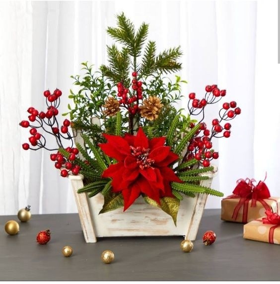 Зимние композиции из цветов