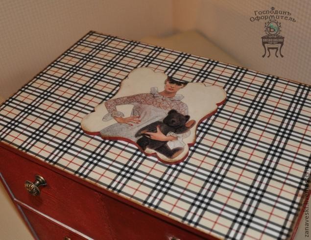 Мини-комодик в стиле burberry