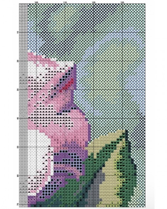 Вышитая роза