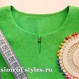 Обработка обтачкой горловины с разрезом