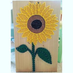 ​Подсолнухи в технике стринг-арт