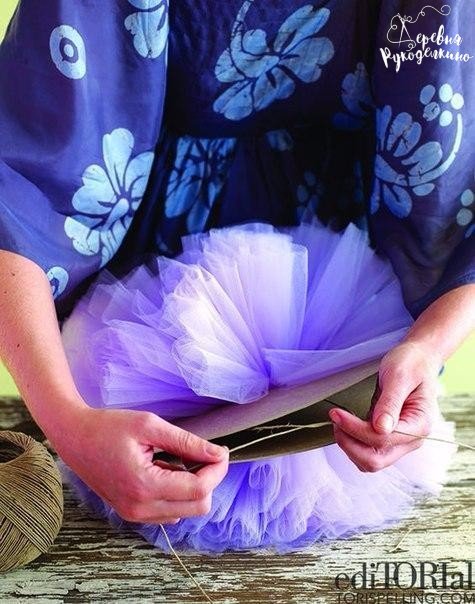 Помпоны из фатина для декора