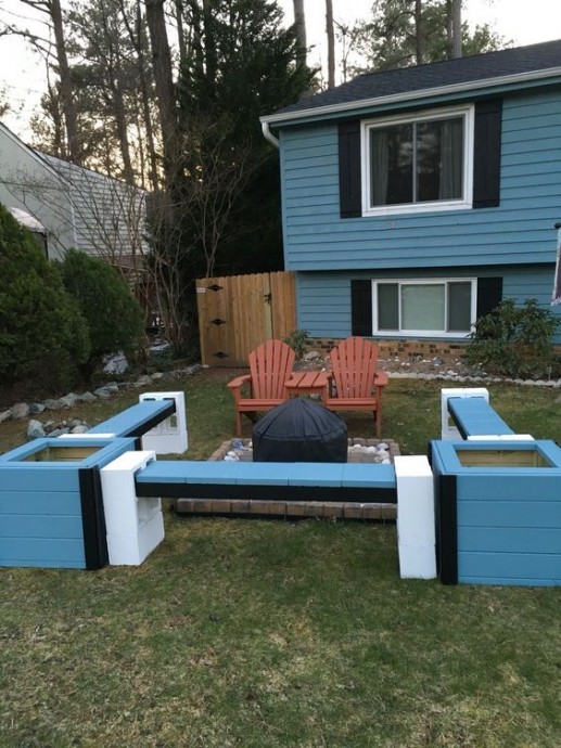 Садовая мебель из блоков: идеи