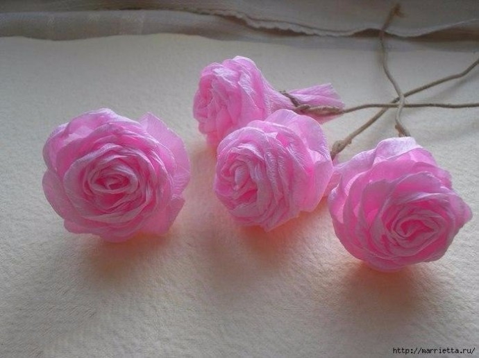 Цветы из гофрированной бумаги Цветы из гофрированной бумаги