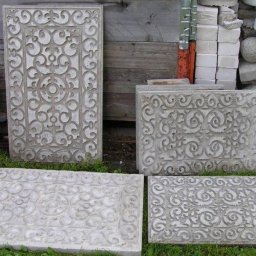 Делаем плитку для садовой дорожки с помощью ажурного резинового коврика