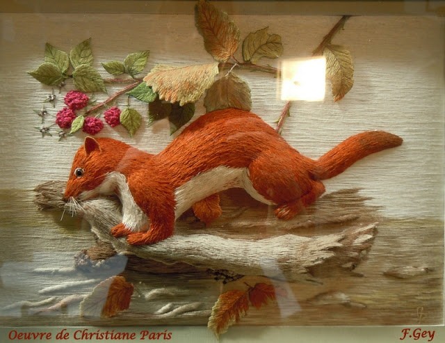 Интересные примеры объемной вышивки