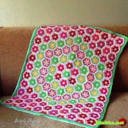 Красивый плед крючком