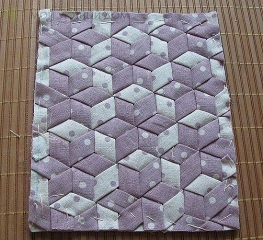 ​Двухцветный узор для плетения из ткани