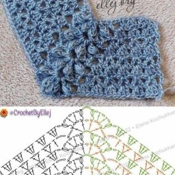 Красивые угловые повороты в ажурном вязании