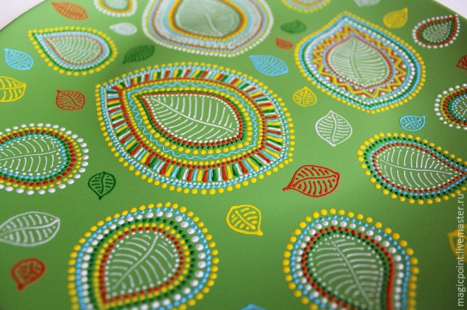 Мастер-класс по точечной росписи тарелки