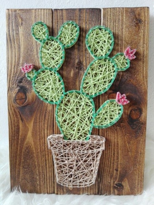 Панно с кактусами