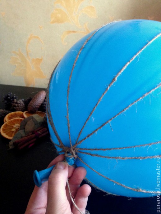 Царь-шар из джутового шпагата Царь-шар из джутового шпагата