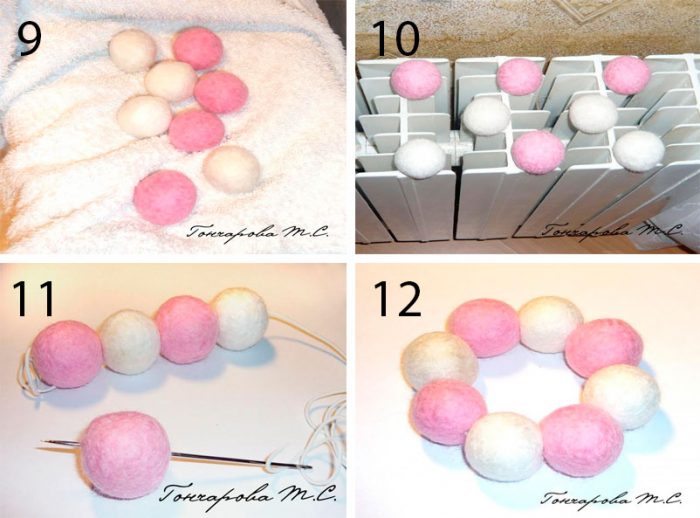 Шарики в технике мокрого валяния