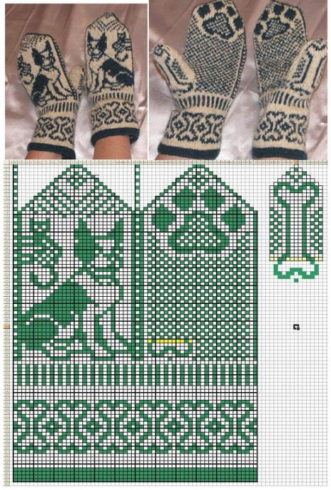 Замечательная подборка разных схем варежек