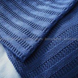 ​Фактурный плед спицами