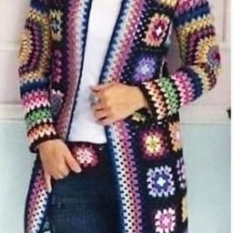 ​Кардиган из квадратных мотивов