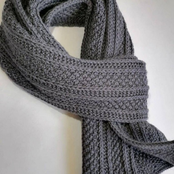 Шарф с благородной вязкой