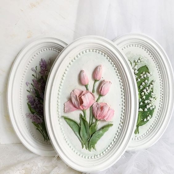 Прекрасные панно, выполненные в технике скульптурной живописи