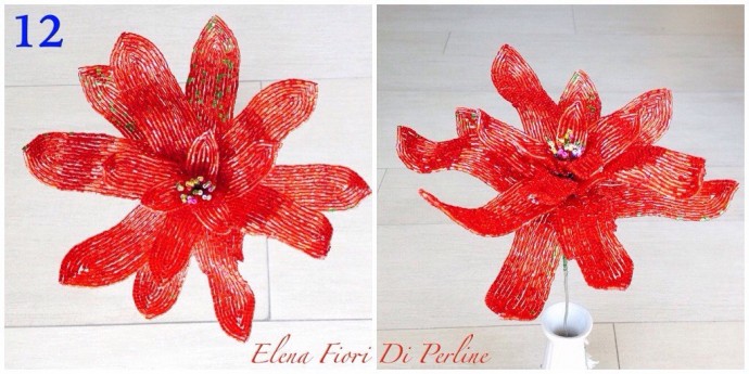 Рождественская звезда из бисера