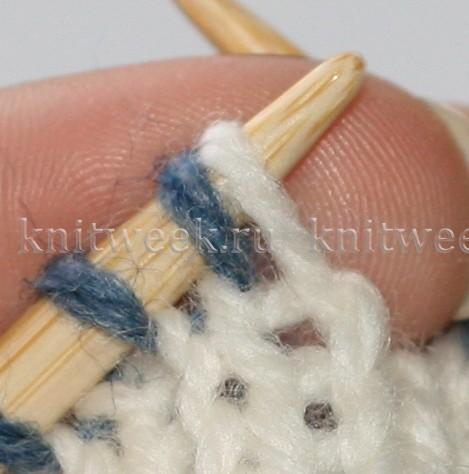 Смена цвета нити при круговом вязании