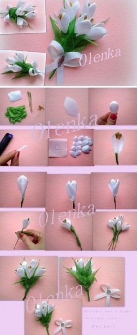 Уроки создания цветов из атласных лент: вышивка