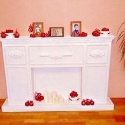 Фальш-камин из коробки от телевизора