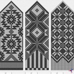 Жаккардовые узоры для рукавичек