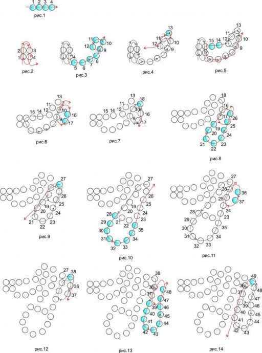 ​Роскошное ожерелье из бисера