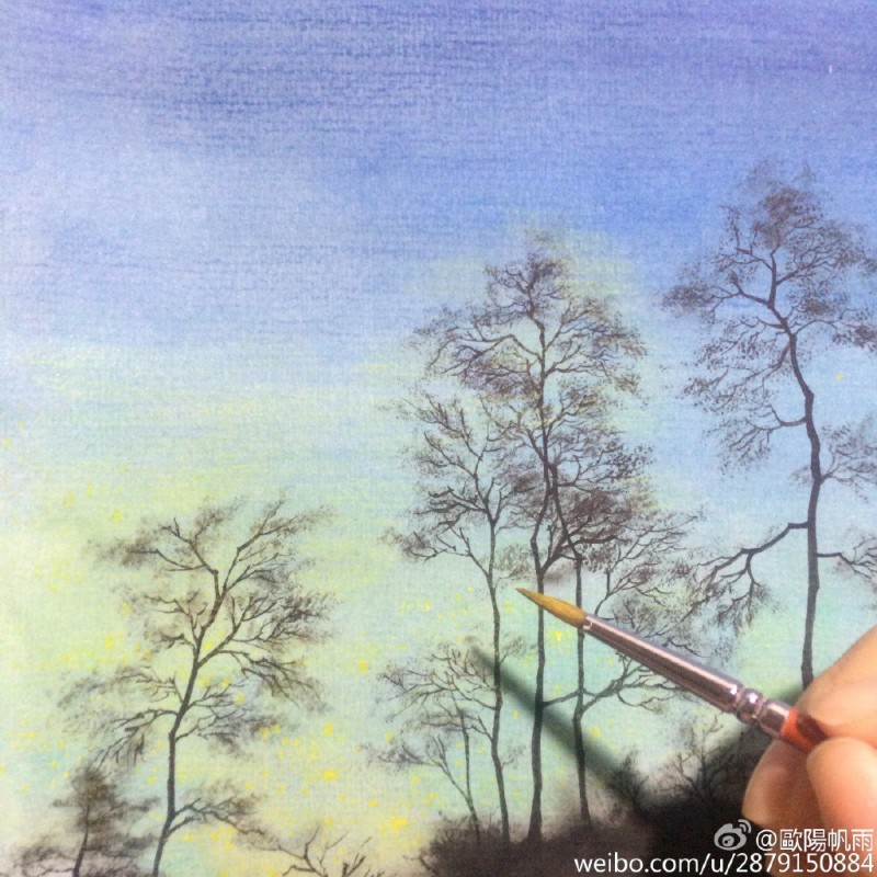 Рисуем ночной пейзаж