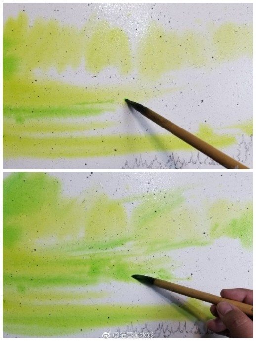 Рисуем звёздное небо над лесом