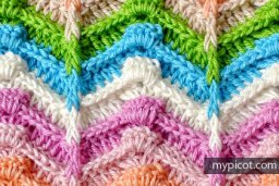 Узор крючком: волна с текстурированным стежком