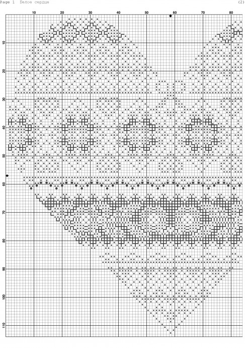 Вышитые сердца