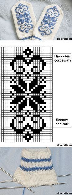 Замечательная подборка разных схем варежек