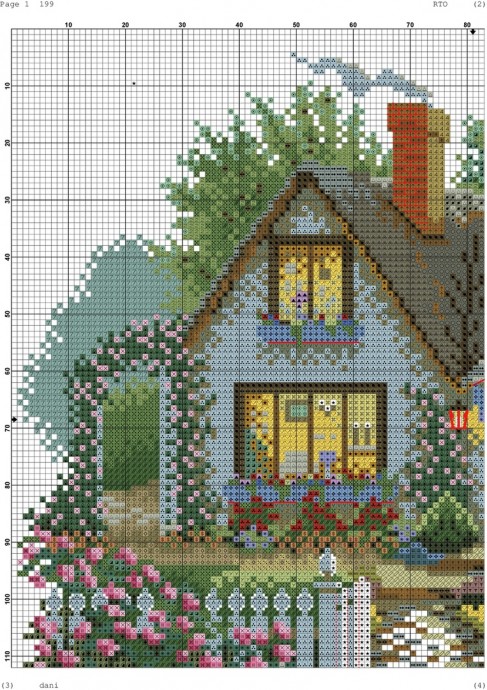 ​Домик со светящимися окнами