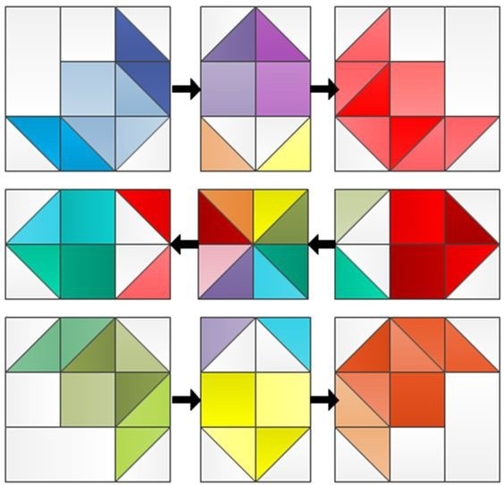 Яркие лоскутные мотивы Яркие лоскутные мотивы