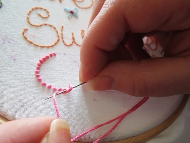 Вышивка в технике французский узелок