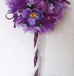 Топиарий с фиолетовыми цветами