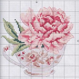 Схемы прекрасных цветов для вышивки