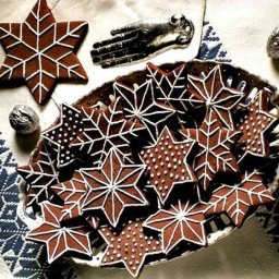 Новогоднее печенье "Снежинки из шоколада"