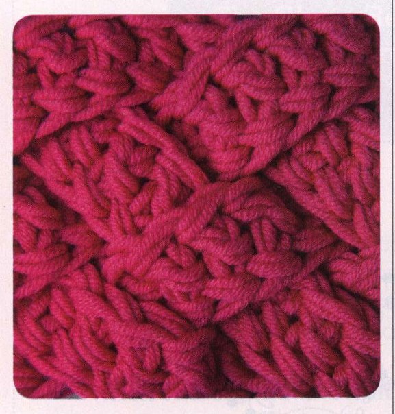 Плетёный шарф-снуд крючком: интересная техника