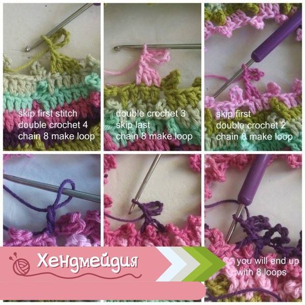 Сидение на табурет, связанное крючком