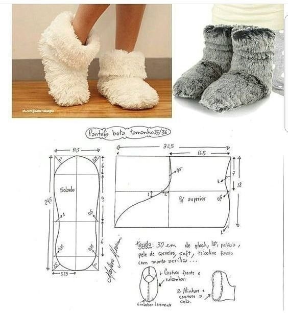 ​Уютные тапочки-сапожки