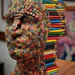 ​Фигуры из карандашей как идеи для креативного творчества