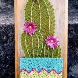 Идеи создания кактусов в технике стринг-арт