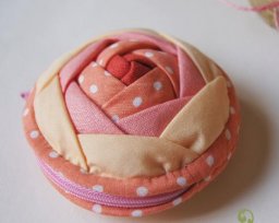 ​Кошелёк в виде розы: лоскутное шитье