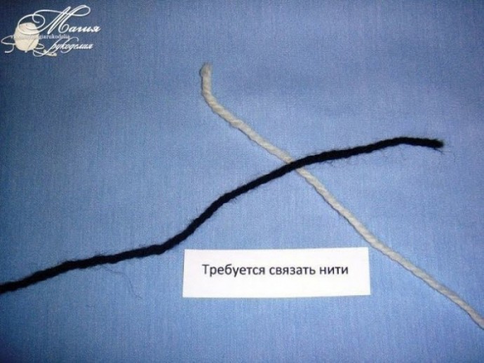 Узелок промышленный для соединения нитей