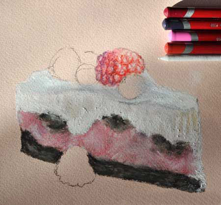 Урок рисования: кусочек торта